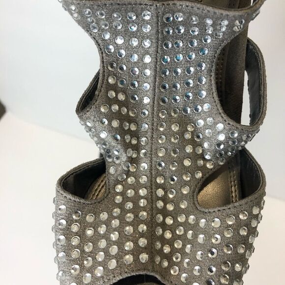 Audrey Brook silver rhinestone heel pumps size 7 - Picture 7 of 11